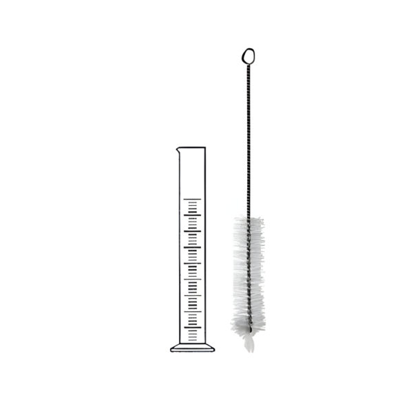 Cleaning Brush Compatible with Various Capacities of Cylinder Graduated Single Metric Scale with Pour Out