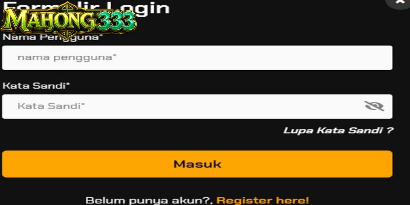 Panduan Login Akun Mahjong333 Secara Lengkap